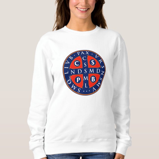 St. Benedict Medal Design Sweatshirt (Front)