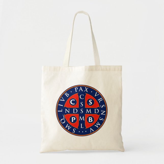 St. Benedict Medal Design Tote Bag (Front)