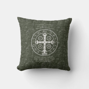 St Benedict Medal with Latin prayer Cushion