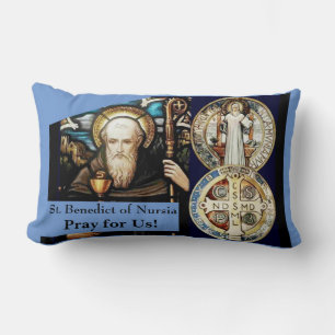 St. Benedict of Nursia Card Lumbar Cushion