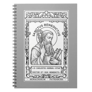 St. Benedict of Nursia Catholic Saint Father Notebook