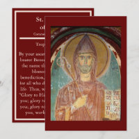 St. Benedict of Nursia icon prayer card