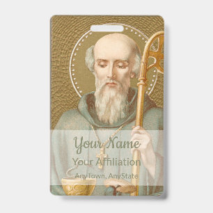 St. Benedict of Nursia (JM 07; Style 1) ID Badge