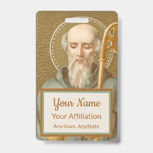 St. Benedict of Nursia (JM 07; Style 2) ID Badge