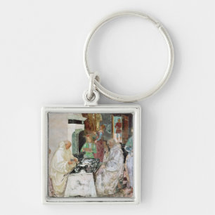 St. Benedict receiving hospitality Key Ring