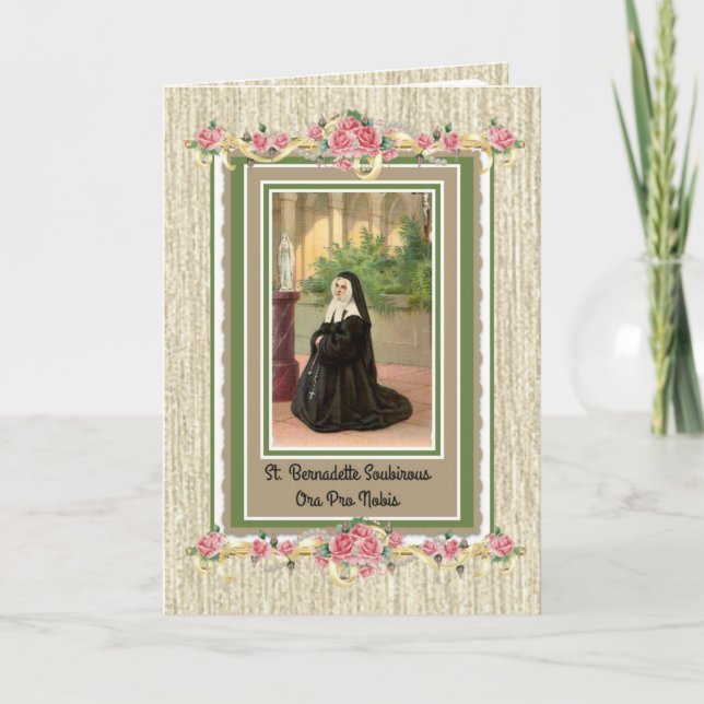 St. Bernadette Catholic Religious Saint Nun Card (Front)