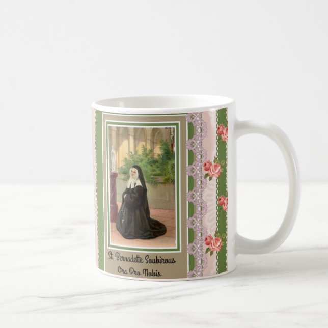 St. Bernadette Lourdes God Bless You Coffee Mug (Right)
