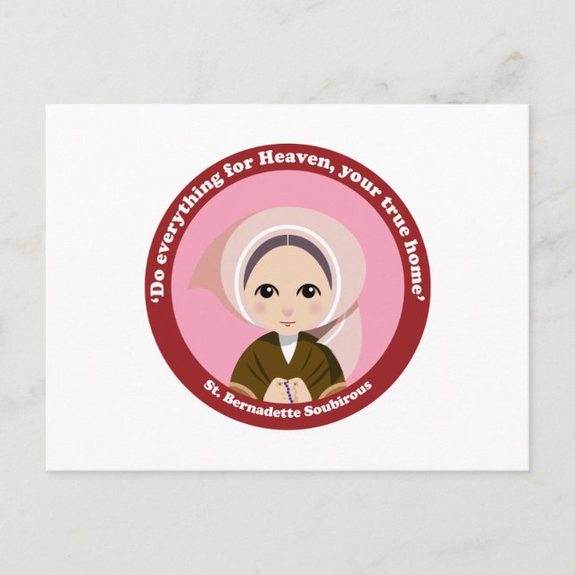 St. Bernadette Soubirous Postcard (Front)