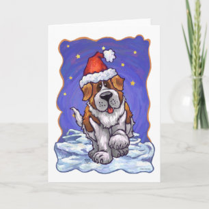 St. Bernard Christmas Holiday Card