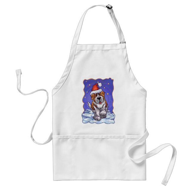 St. Bernard Christmas Standard Apron (Front)