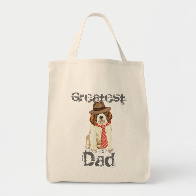 St. Bernard Dad Tote Bag (Front)