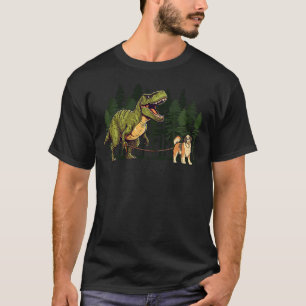 St. Bernard Dinosaur T-Rex Walking Funny Dog Trex T-Shirt