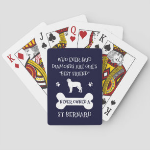 St Bernard Dog Best Friend Playing Cards