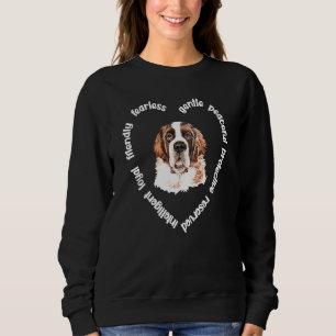 St Bernard Dog Heart Saint Bernard Mum St Bernard Sweatshirt