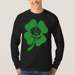 St Bernard Dog Irish Green Shamrock C St Patricks  T-Shirt