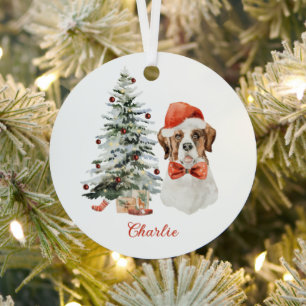 St. Bernard Dog Personalized Christmas Ornament