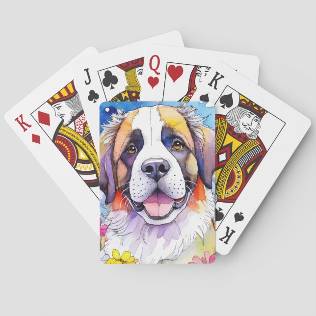 St. Bernard Dog Playing Cards (Back)