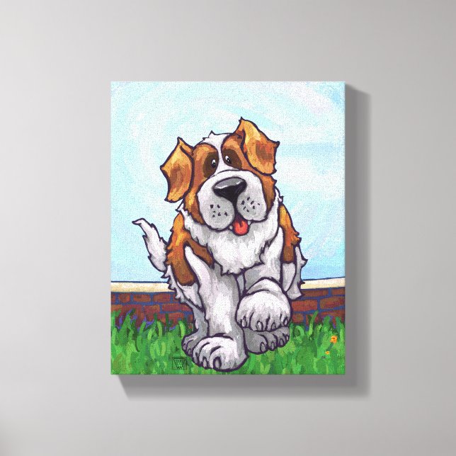 St. Bernard Gifts & Accessories Canvas Print (Front)