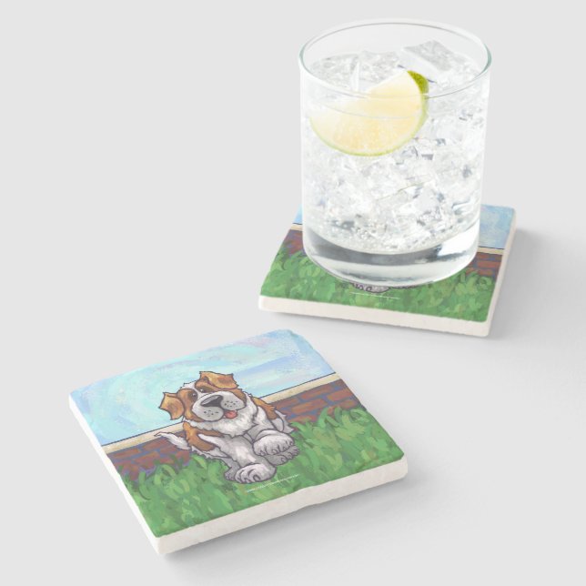 St. Bernard Gifts & Accessories Stone Coaster (Side)