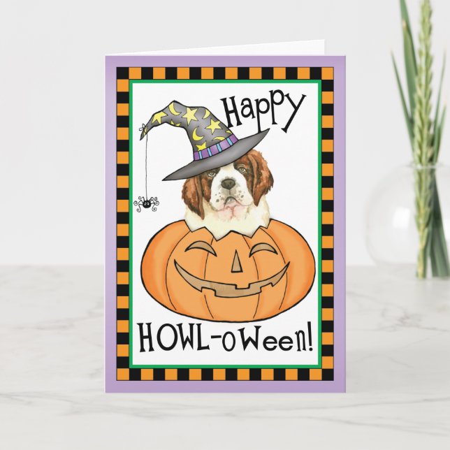 St. Bernard Halloween Card (Front)