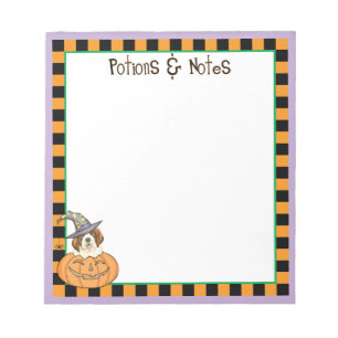 St. Bernard Halloween Notepad