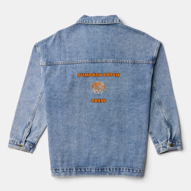 St. Bernard Halloween Thanksgiving Christmas Class Denim Jacket (Back)