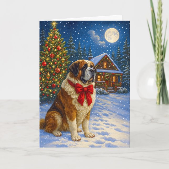 St. Bernard Holiday  Card (Front)