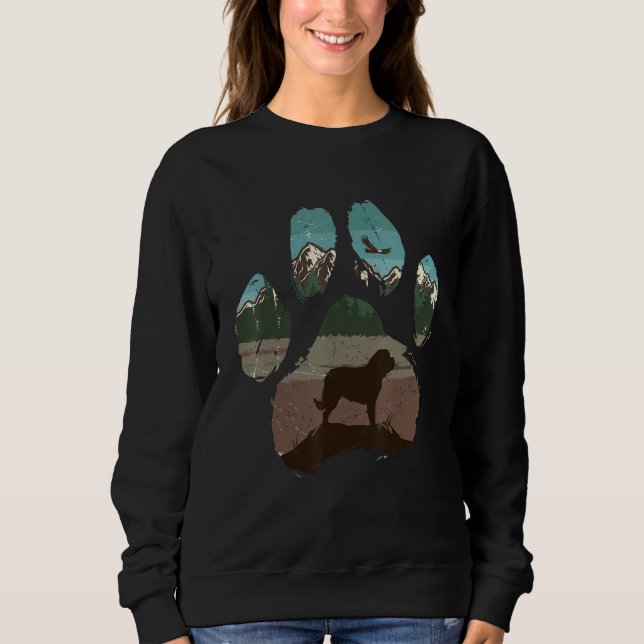St Bernard Paw Mom Dad Dog  Women Sweatshirt (Front)