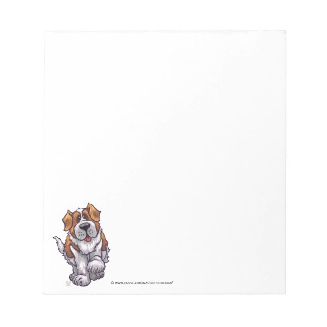 St. Bernard Personalised Stationery Notepad (Front)