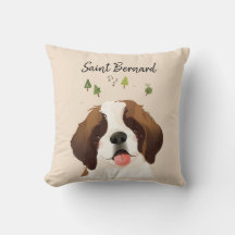 St. Bernard Pet Dog Illustration Portrait