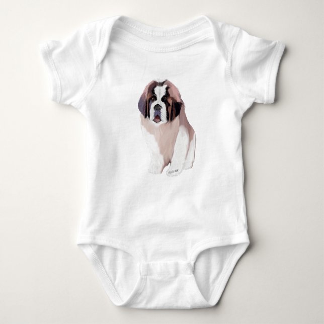 St. Bernard Puppy Baby Bodysuit (Front)