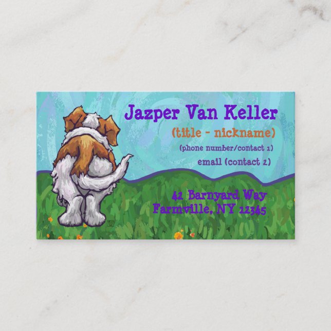 St. Bernard Stationery Business Card (Front)