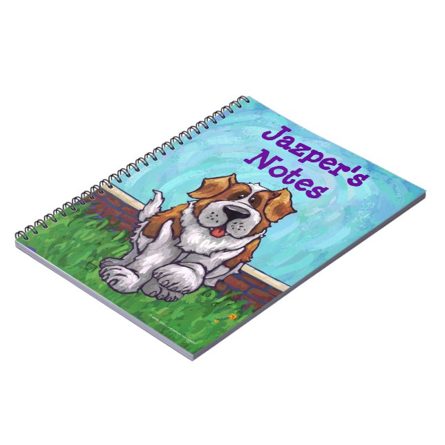 St. Bernard Stationery Spiral Notebook (Left Side)