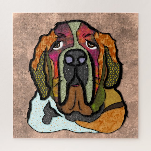 St Bernard ugly face Jigsaw Puzzle (Vertical)