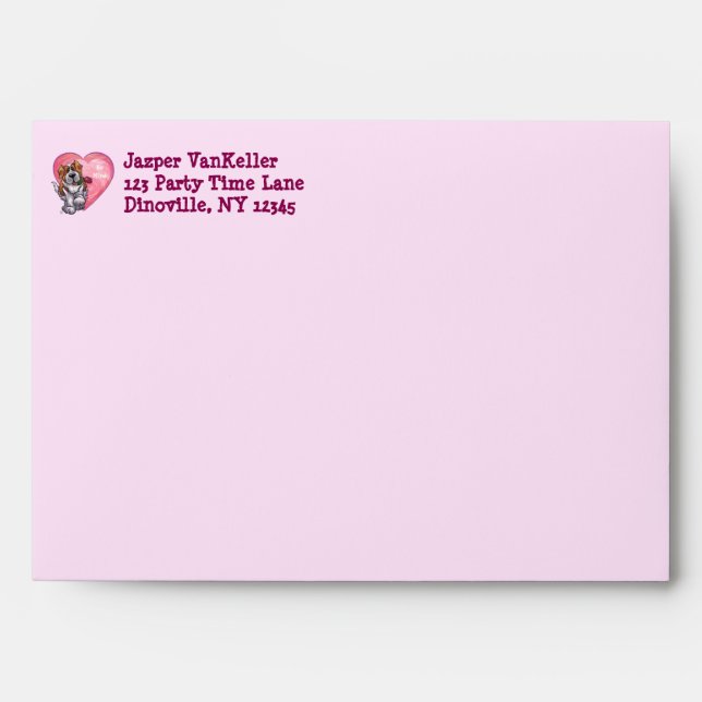 St. Bernard Valentine's Day Envelopes (Front)