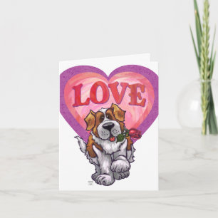 St. Bernard Valentine's Day Holiday Card
