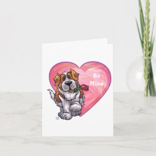 St. Bernard Valentine's Day Holiday Card