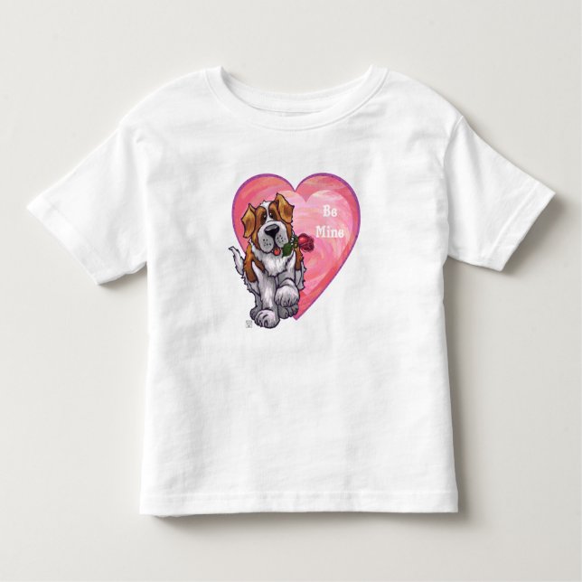 St. Bernard Valentine's Day Toddler T-Shirt (Front)