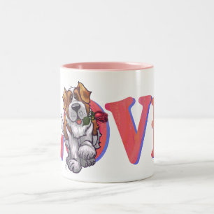 St. Bernard Valentine's Day Two-Tone Coffee Mug