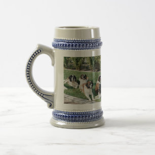 St. Bernards in the Yard Beer Stein
