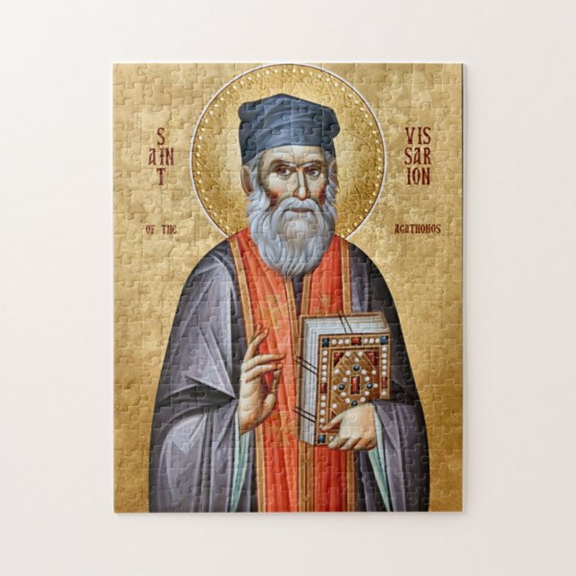 St. Bessarion the Agathonite Orthodox Icon         Jigsaw Puzzle (Vertical)