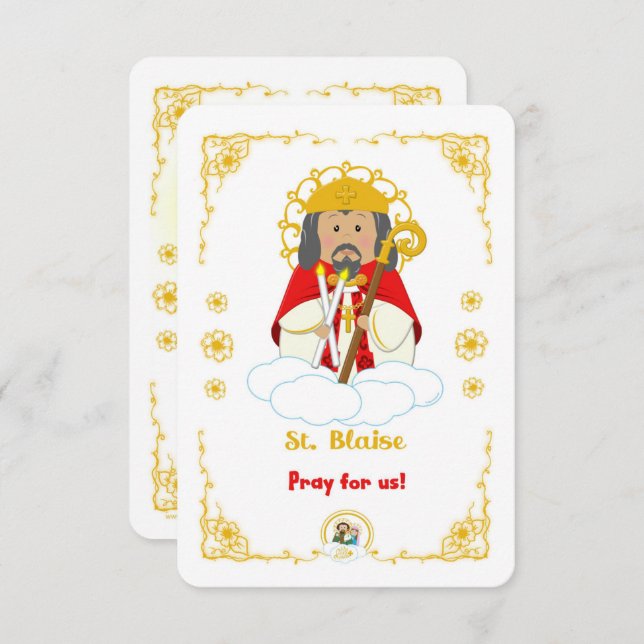 St. Blaise Holy Card (Front/Back)