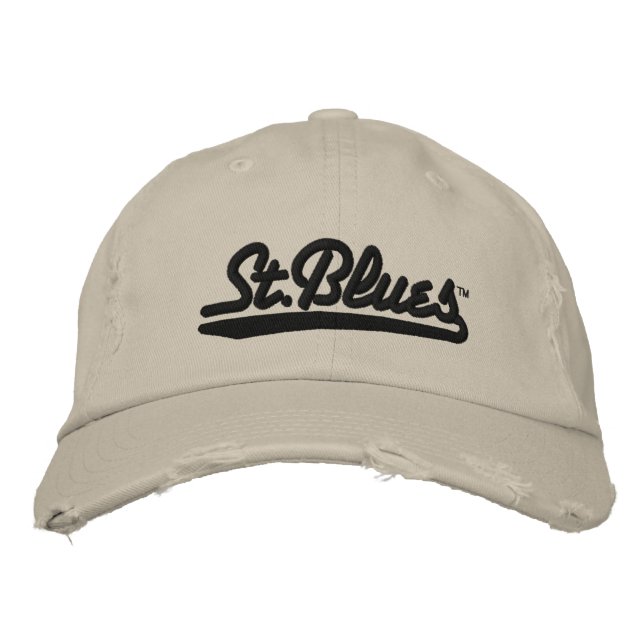 St Blues embroidered distressed cap (Front)