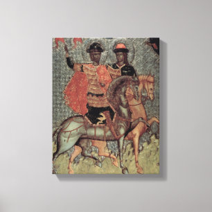 St. Boris and St. Gleb Mounted, c.1377 Canvas Print