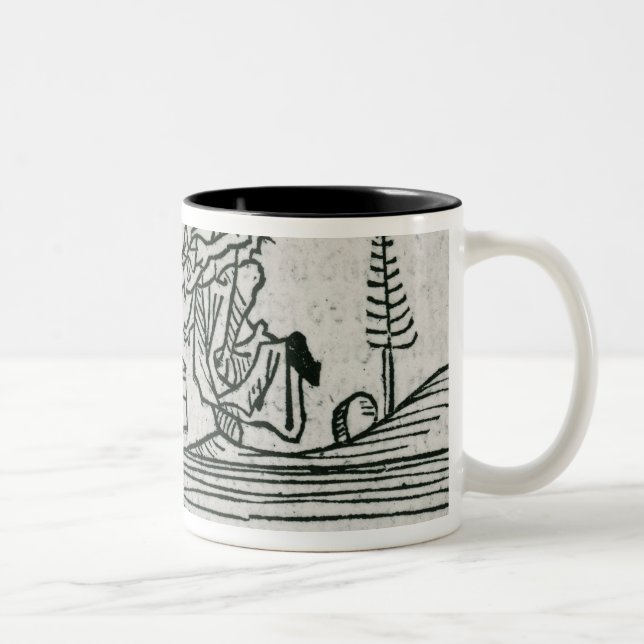 St. Brendan and the demon Two-Tone Coffee Mug (Right)