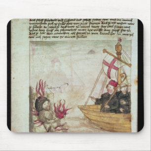 St. Brendan in his ship Mouse Pad