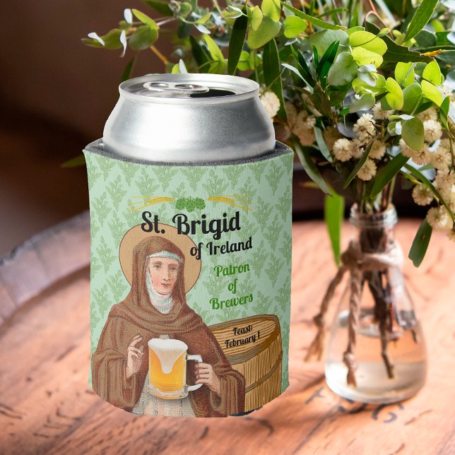 St. Brigid of Ireland and Her Barrel of Beer Can Cooler (Creator Uploaded)