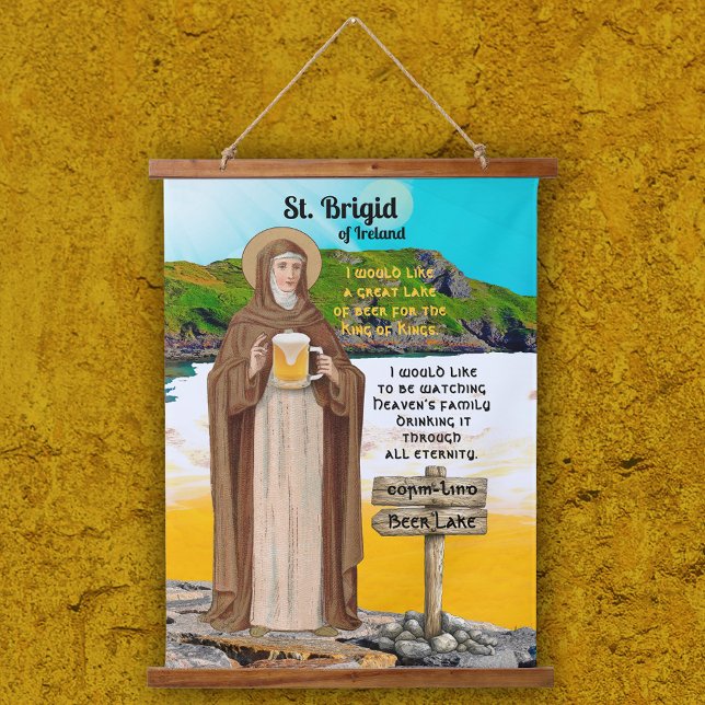 St. Brigid of Ireland and Her Lake of Beer Hanging Tapestry (Creator Uploaded)