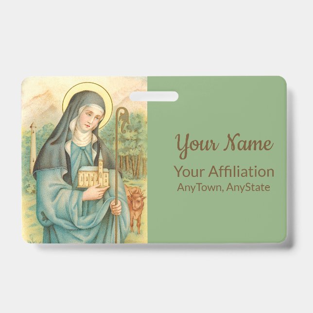 St. Brigid of Ireland (M 014) ID Badge (Front)