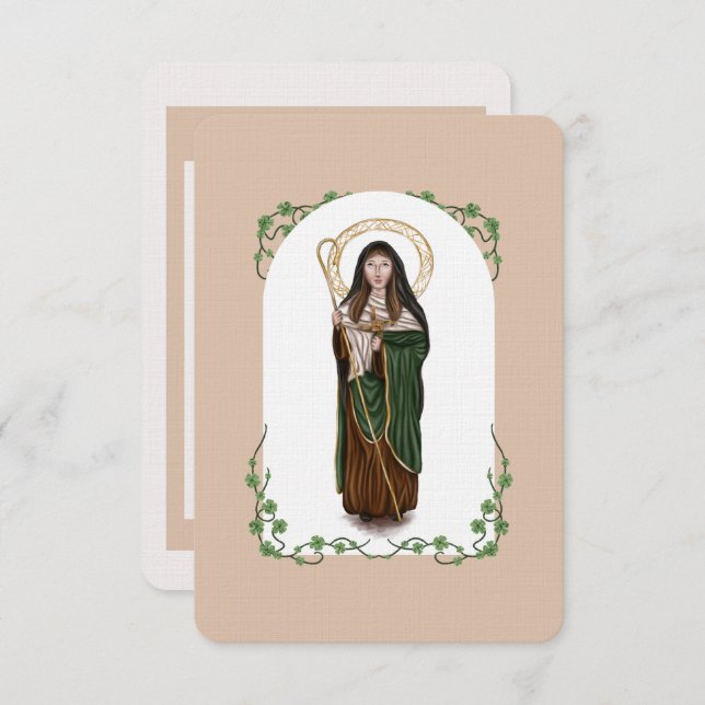 St. Brigid of Kildare Novena Card (Front/Back)